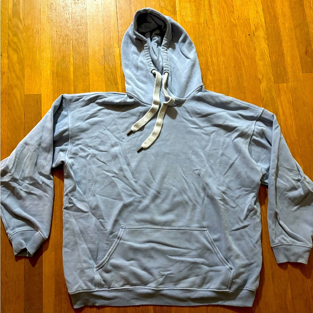 aerie, baby blue, oversized hoodie
